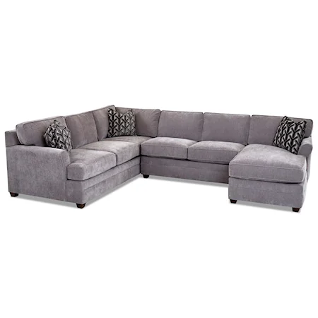 Transitional 3-Piece Sectional Sofa with RAF Chaise